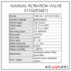 Manual Multiport Filter Valve Runxin 51102 F56E